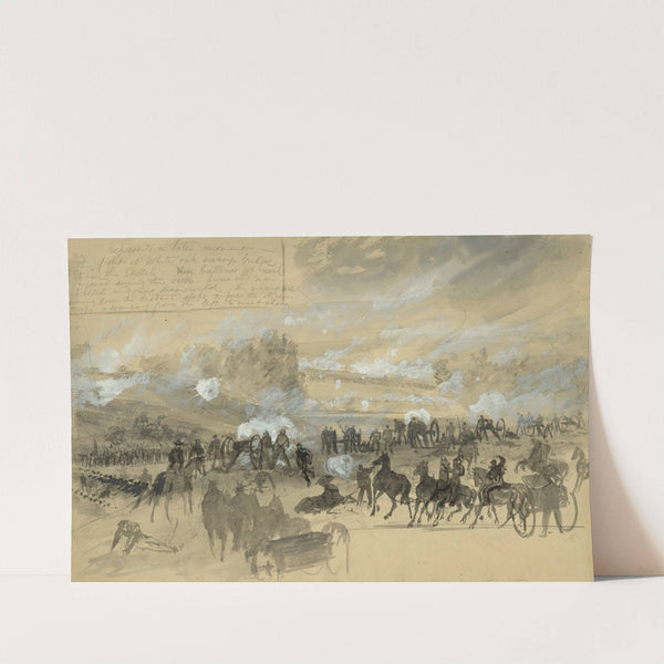 Battle at White Oak Swamp Bridge by Alfred Rudolph Waud
