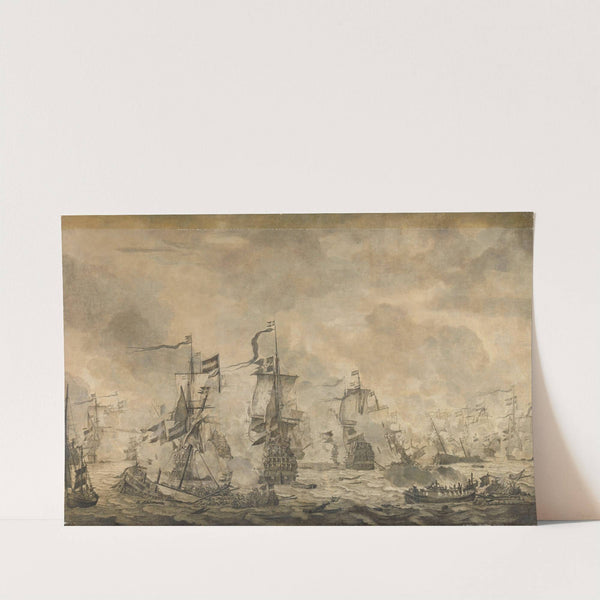 Battle between the Dutch and Swedish Fleets, in the Sound, 8 November 1658 (1665) by Willem van de Velde the Elder