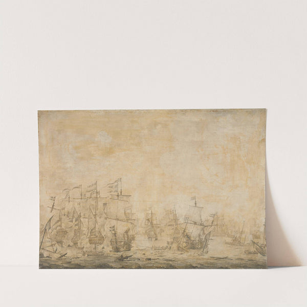 Battle between the Dutch and Swedish Fleets, in the Sound, 8 November 1658 (1658 - 1693) by Willem van de Velde the Elder