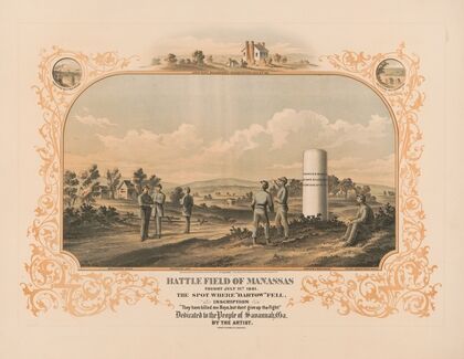 Battle field of Manassas. Fought July 21th… 1861 (1872)