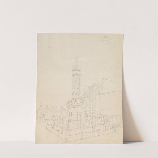 Battle Monument as seen from the west door of City Hotel, Baltimore by John Rubens Smith