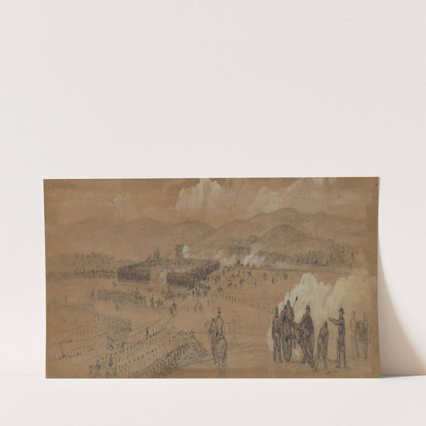 Battle near Upperville. Ashbys Gap in Distance (1863) by Alfred Rudolph Waud