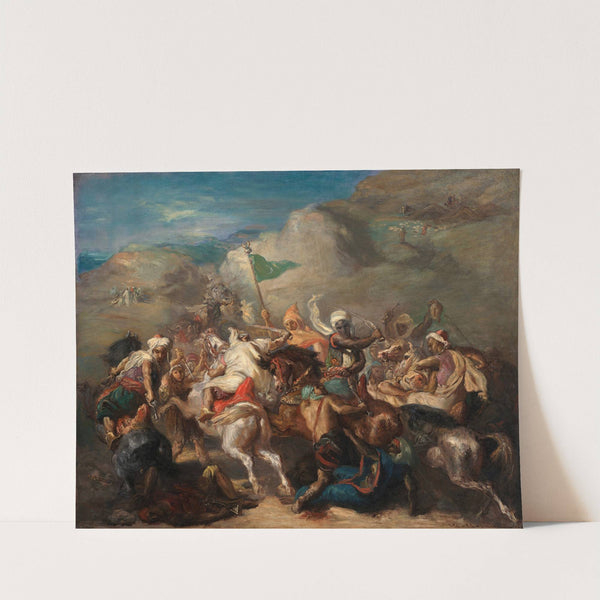 Battle of Arab Horsemen Around a Standard by Théodore Chassériau