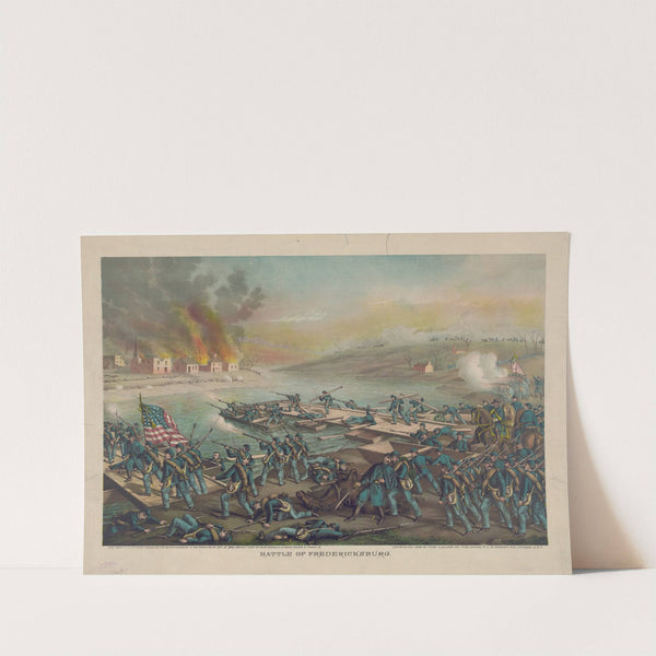 Battle of Fredericksburg–the Army o.t. Potomac crossing the Rappahannock in the morning of Dec. 13′ 1862 (1888) by Kurz & Allison