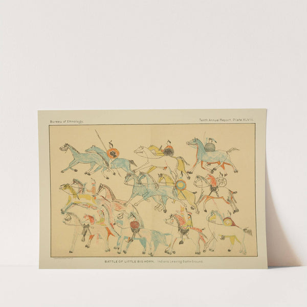 Battle of Little Big Horn; Indians leaving battleground (1894) by Garrick Mallery