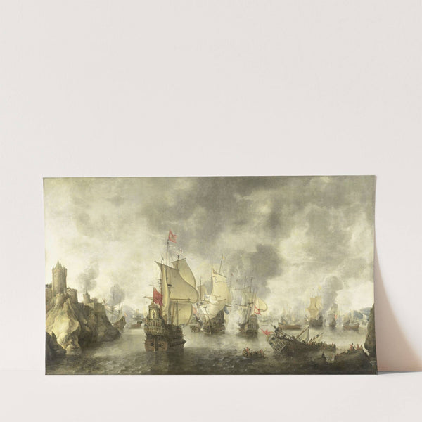 Battle of the Combined Venetian and Dutch Fleets against the Turks in the Bay of Foya, 1649 (1656) by Abraham Beerstraaten