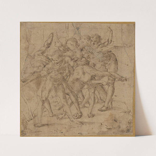 Battle Scene by Circle of Girolamo Genga