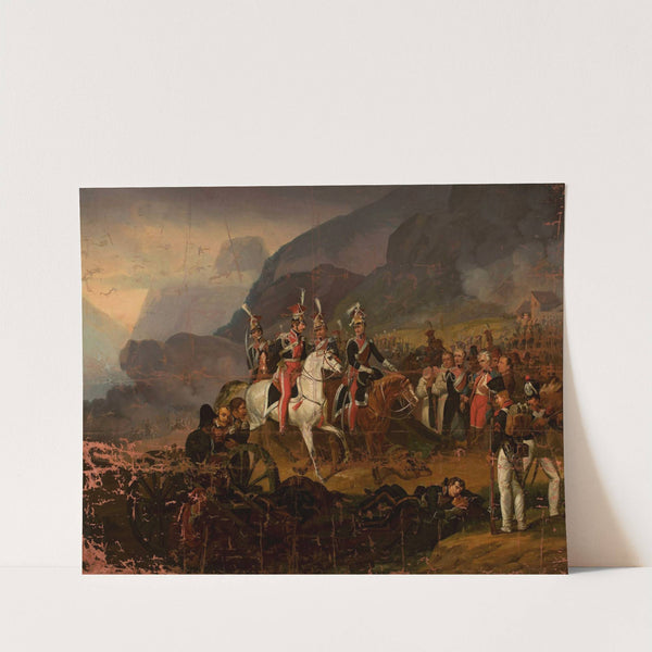 Battle scene, Wincenty Krasiński receives the report from Kozietulski after the battle of Somosierra (copy, after Horace Vernet) by Józef Tadeusz Polkowski