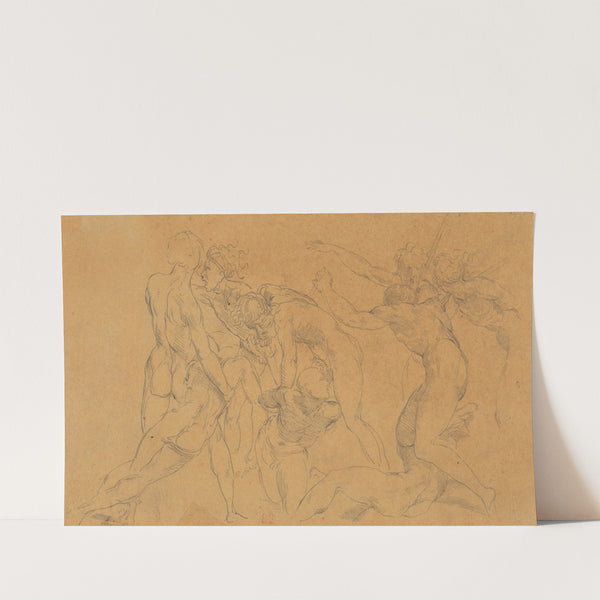 Battle Scene with a Prisoner Being Bound, after Raphael (ca. 1823) by Eugène Delacroix