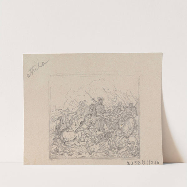 Battle Scene with Attila by Nicaise De Keyser
