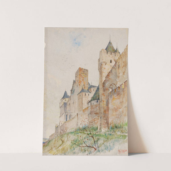 Battlements of Carcassonne, France by Cass Gilbert