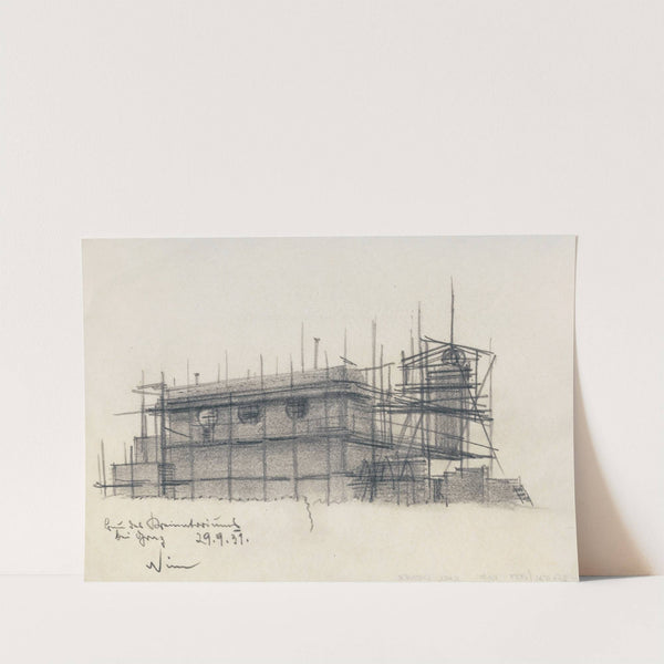 Bau des Krematoriums bei Graz by Karl Wiener