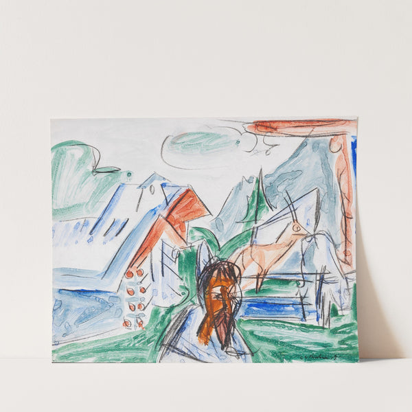 Bauer auf der Alp (1917) by Ernst Ludwig Kirchner