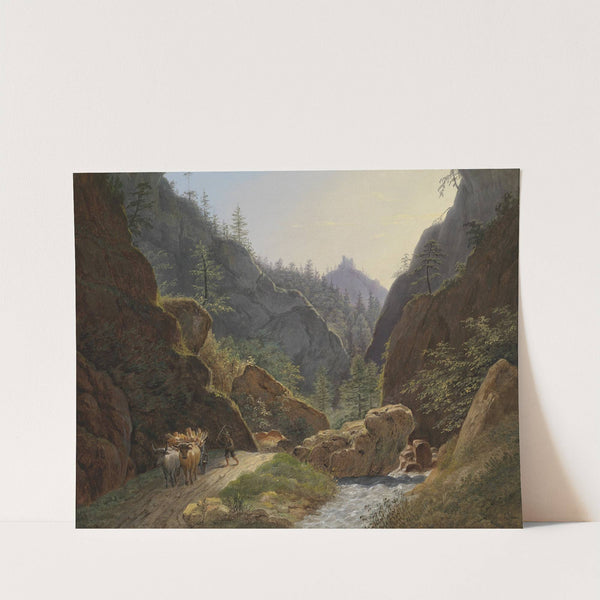 Bauer mit Ochsengespann bei Schottwien by Matthias Rudolf Toma