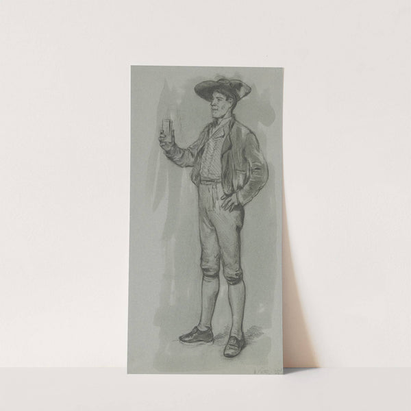 Bauer mit zutrinkendem Gestus aus der 'Tanzpause' by Benjamin Vautier