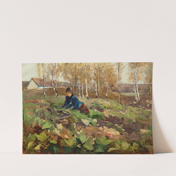 Bäuerin im Rübenfeld by Karl Hagemeister
