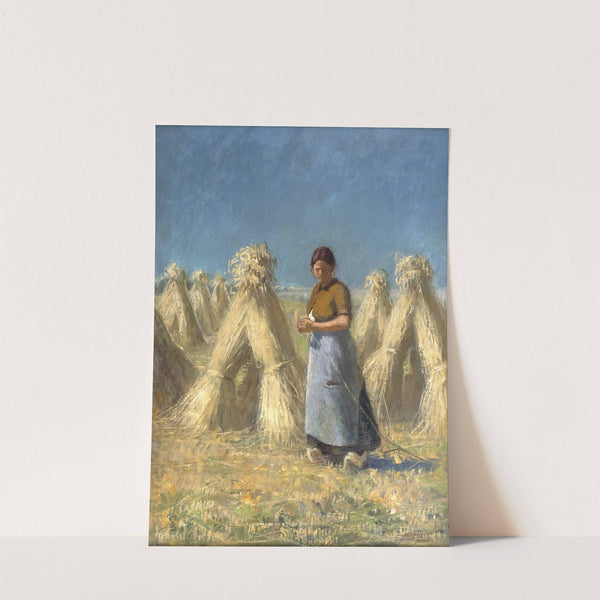 Bäuerin mit Korngarben by Charles Lesaar