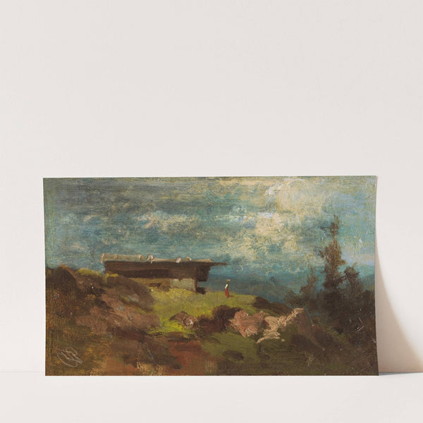 Bäuerin vor einer Almhütte (1870) by Carl Spitzweg