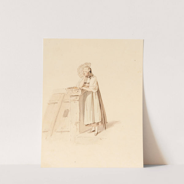 Bäuerin vor einer Kellertür in Bern by Franz Niklaus König