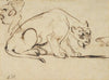 A Lioness and a Caricature of Ingres (1850s)