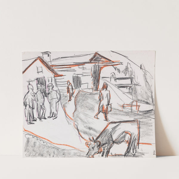 Bauern auf der Alp (1922) by Ernst Ludwig Kirchner