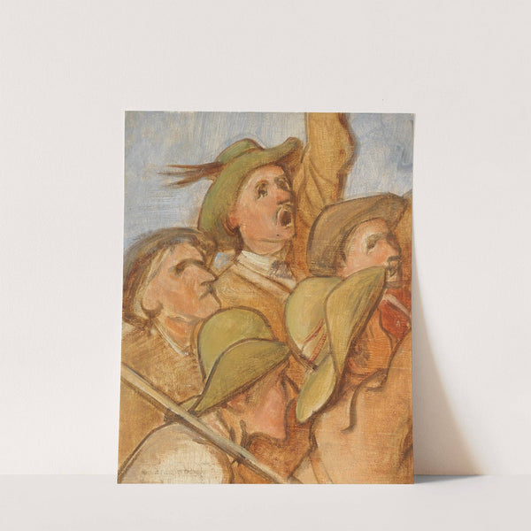 Bauern (Tiroler Freiheitskämpfer) Ölskizze by Franz von Defregger