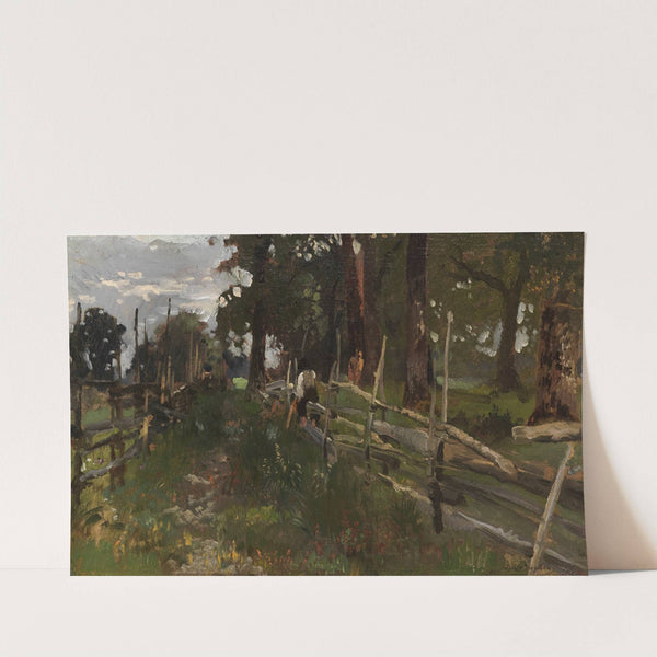 Bauernbub, am Gatter sitzend (1887) by Josef Wenglein