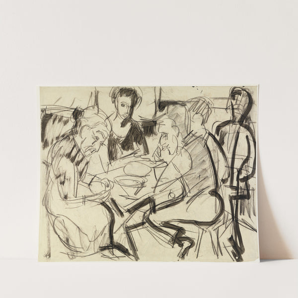 Bauernfamilie am Tisch (1920) by Ernst Ludwig Kirchner