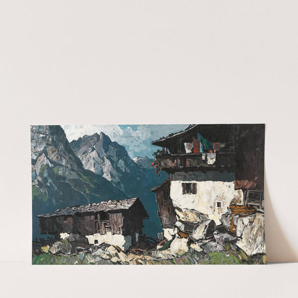 Bauernhof im Hochgebirge by Oskar Mulley