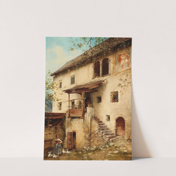 Bauernhof, Motiv aus Südtirol bei Klausen by Daniel Hock