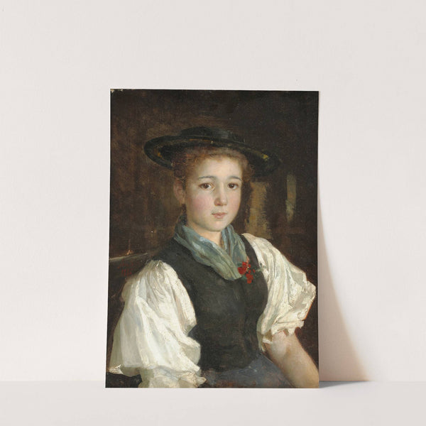 Bauernmädchen (Farm Girl) (1886) by Albert Anker
