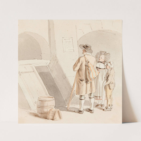 Bauernpaar mit Sohn in Bern by Franz Niklaus König