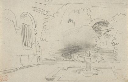Courtyard with a Fountain (1832)