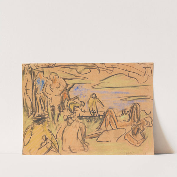 Bauerntanz in der Sennhütte by Ernst Ludwig Kirchner