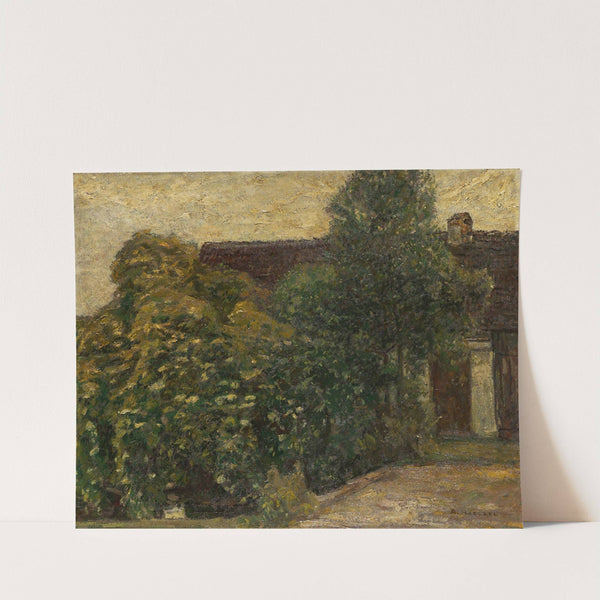 Bäume vor dem Haus (1904) by Adolf Hölzel