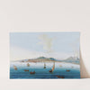 Bay Of Naples With Mount Vesuvius by Neapolitan School