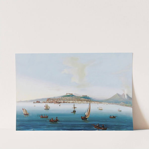 Bay Of Naples With Mount Vesuvius by Neapolitan School