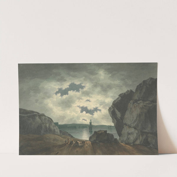 Bay Scene in Moonlight by John Warwick Smith