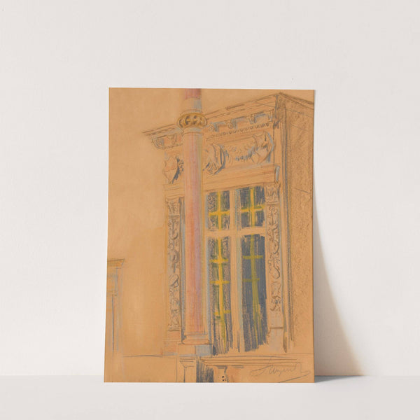 Bay window in the eastern wing of the Wawel Castle (1916) by Leon Wyczółkowski