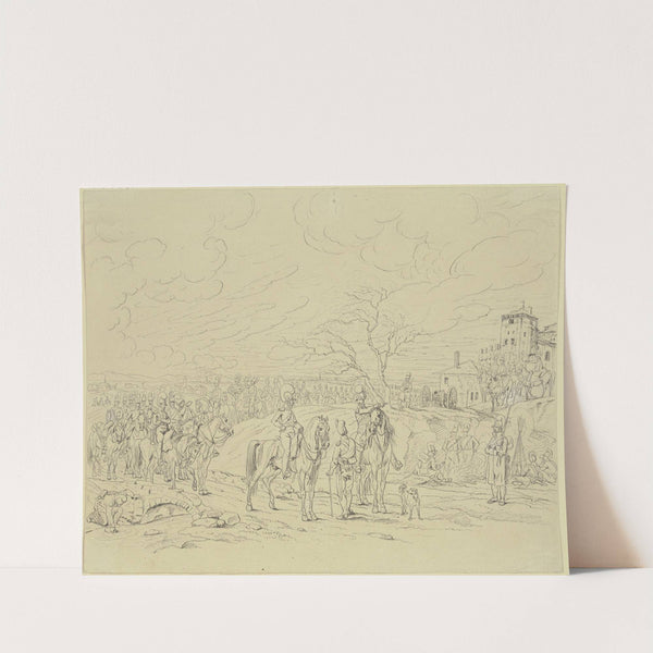 Bayerische Chevaulegers auf dem Marsch by Albrecht Adam