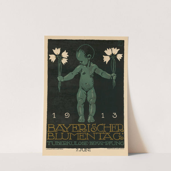 Bayrischer Blumentag. Tuberkulose-Bekämpfung 1913 (1913) by Ludwig Hohlwein