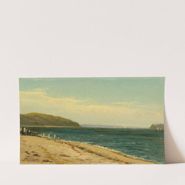 Beach and Bay with Sailboats by Alfred Thompson Bricher
