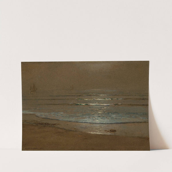 Beach and Waves in the Moonlight by Harry Van Der Weyden