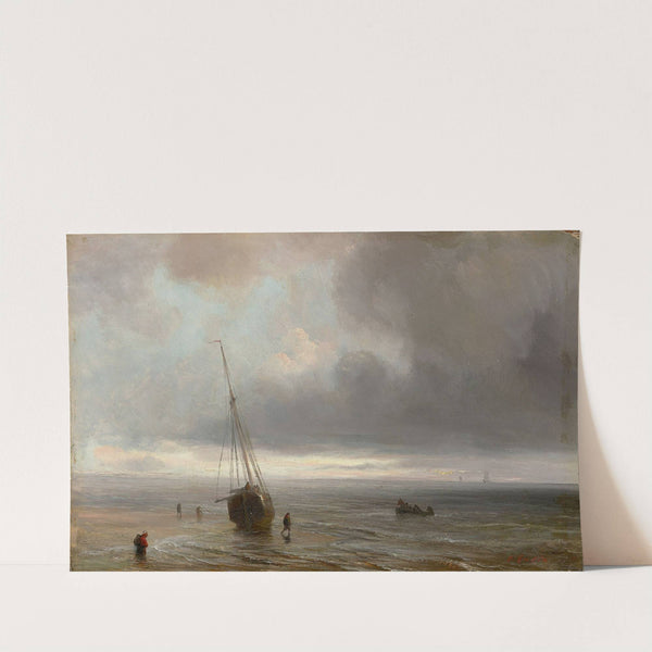 Beach scene by Théodore Gudin