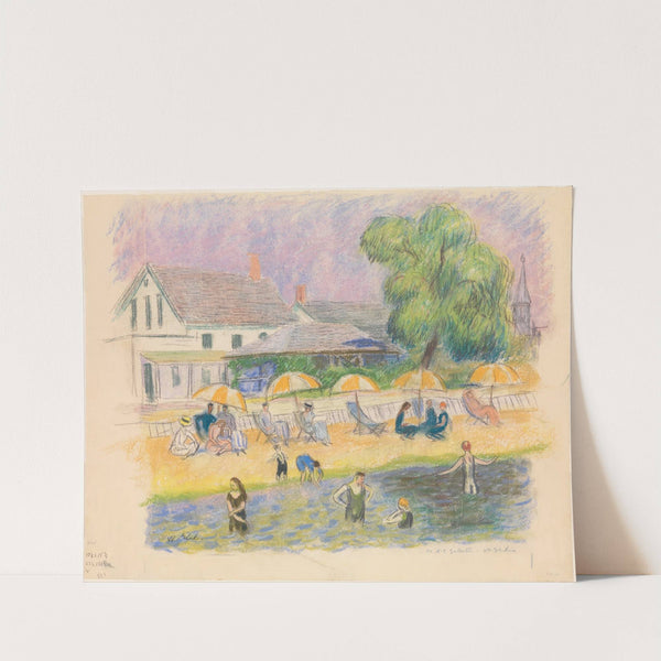 Beach Scene (circa 1914) by William James Glackens