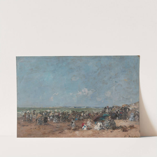 Beach Scene in Trouville (ca. 1870–74) by Eugène Boudin