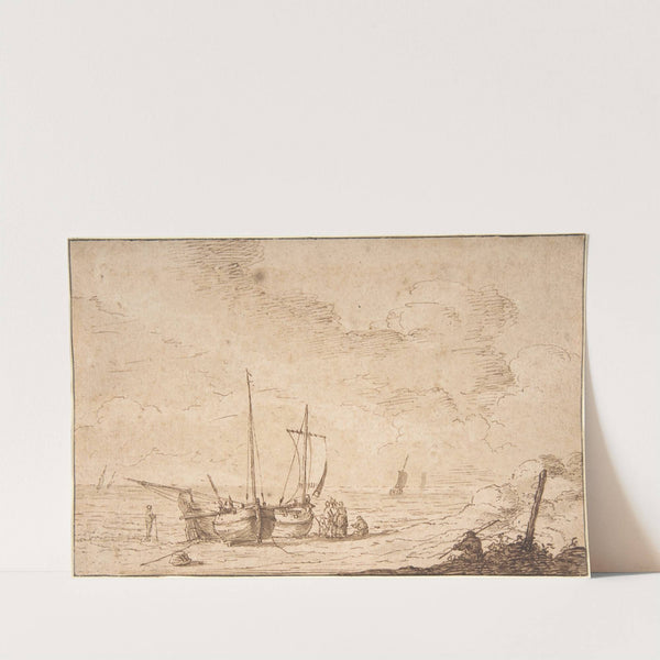 Beach Scene with Boats by Pieter Mulier the Elder
