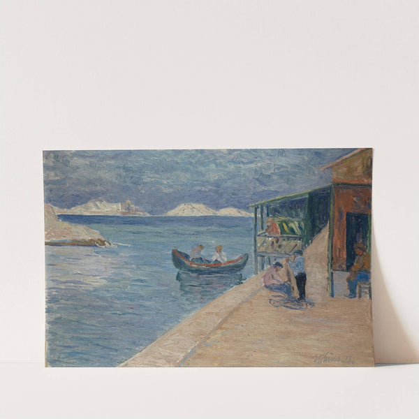 Beach with Fisherman's Inn by Ernst Schiess