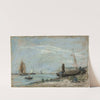 Beach with Fishing Boats (1870-79) by Eugène Boudin
