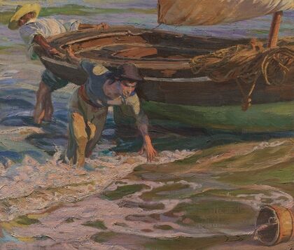 Beaching the boat